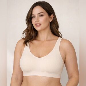 Truekind Womens Daily Comfort Wireless Shaper Bra Sz XXXL Chai Nude 10022